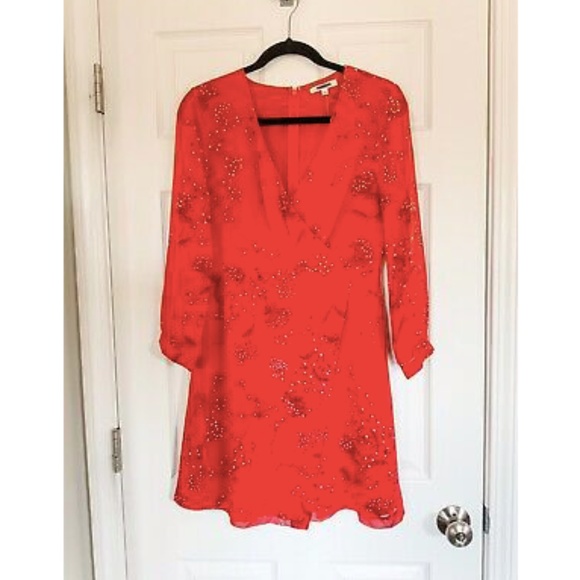 NWT Madewell Hazelwood Red Wrap Front Dress K6049 - Picture 5 of 8